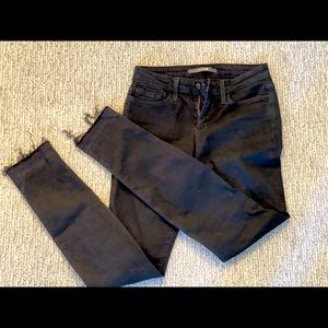Joe’s the Skinny faded black cuffless jean